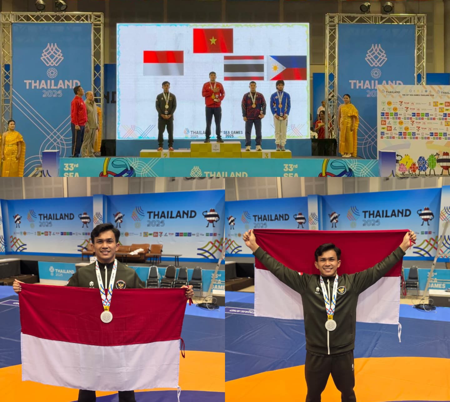 Pegulat Sumbar Gilang Ilhaza Raih Medali Perak SEA Games 2025 Thailand